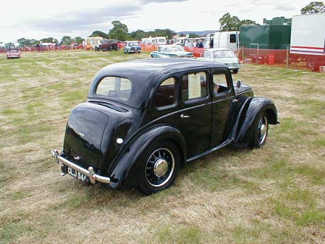 Morris 8 Series E rear view driving by