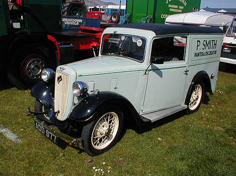 Austin 7 van in light blue