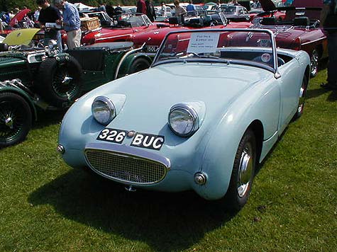 Austin Sprite in pale blue